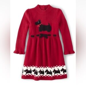 VINTAGE GYMBOREE SCOTTY DOG HOLIDAY CHRISTMAS LONG-SLEEVE SWEATER DRESS 5T